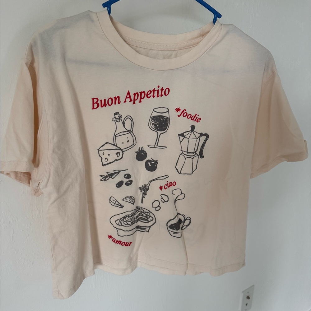 Cream Graphic Short Sleeve Tee